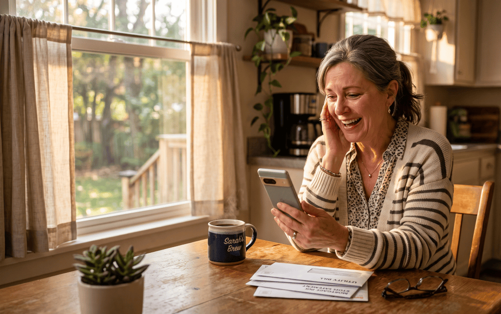 Woman looking at phone