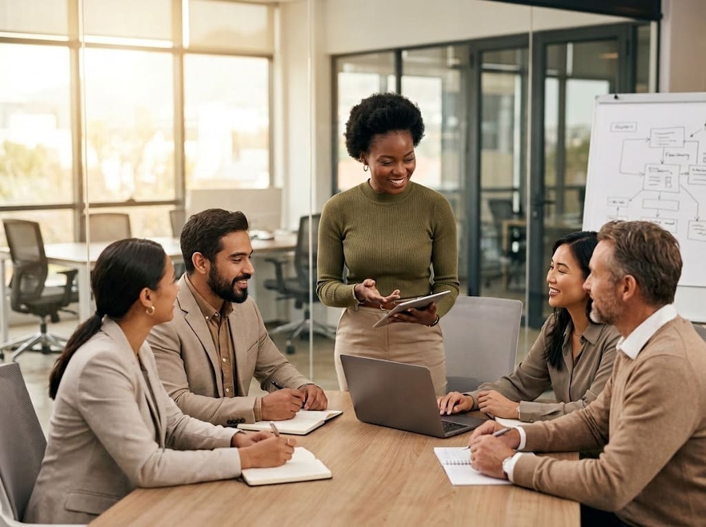 Professionals in a meeting